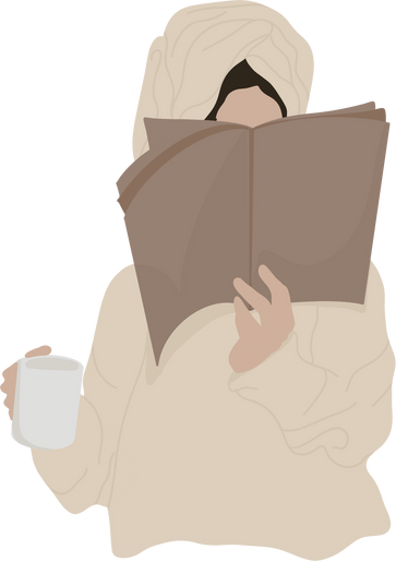 Minimal woman illustration for beauty and self care